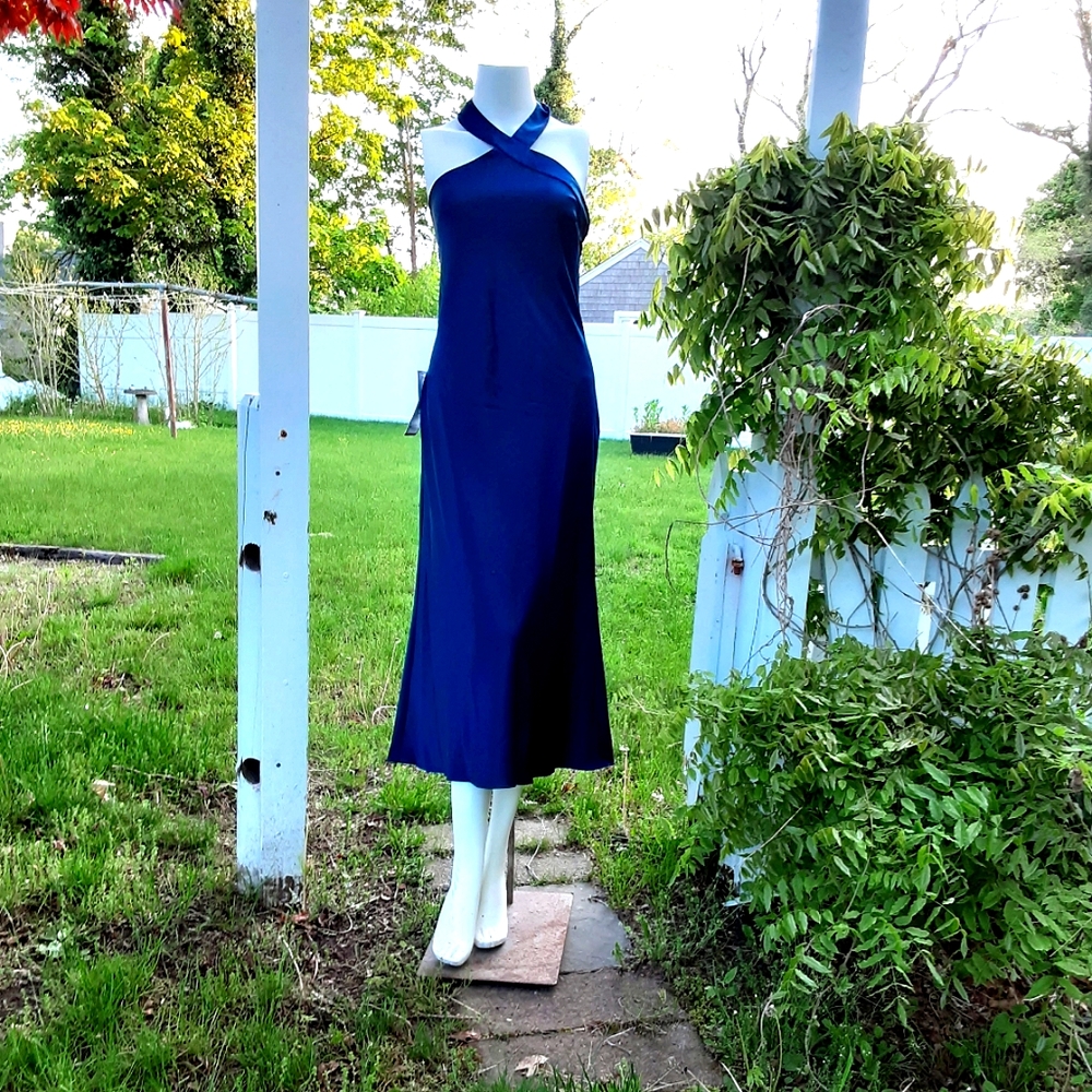 Aidan Satin Ocean Dress